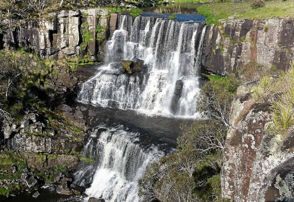 The double-decker Ebor Falls. The double-decker Ebor Falls.